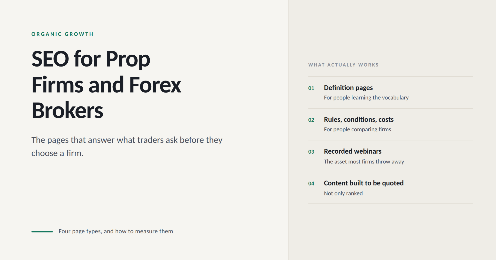 SEO for Prop Firms and Forex Brokers